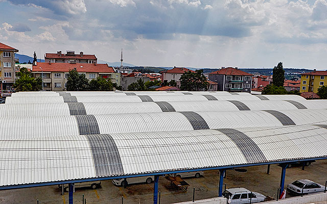 Fibropan FRP GRP market roof Saruhanlı