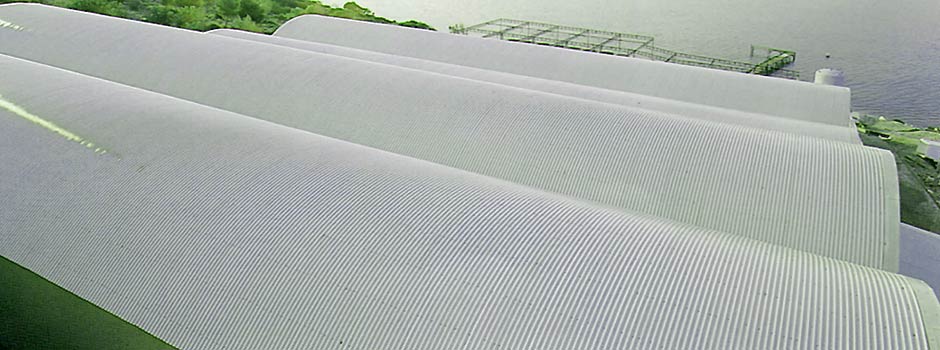 Fibropan Fish farm roof