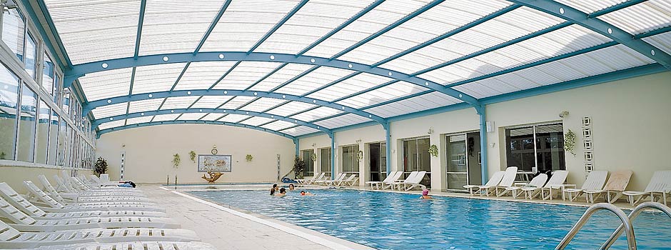 FRP roofs for thermal pools