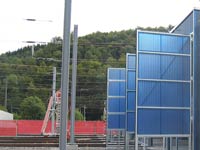 Switzerland train museum translucent GRP panel