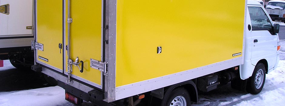 Box, colored GRP, trailer box GRP